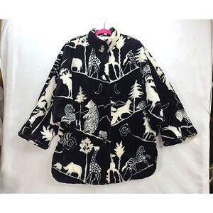 I Magnin Faux Fur Coat Wild Animal Print Soft Luxury Oversized M Mob‎ Wife Vtg